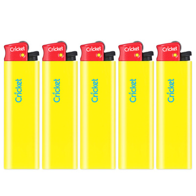 cricket草蜢正品创意超薄防爆订做家用滑轮一次性火石砂轮打火机