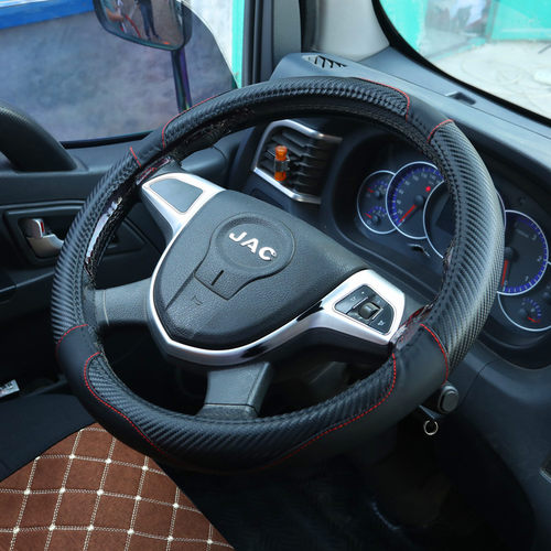 江淮领跑骏铃皮革防滑方向盘套