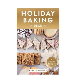 英文餐饮生活美食 节日烘焙卡片组：30道节日食谱 原版 Recipes Festive Deck Baking Holiday 预售
