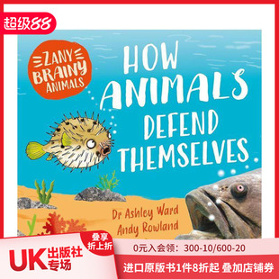 原版 善本图书 Zany How Defend Animals 奇智动物：动物如何自我防御 Brainy 英文儿童绘本 Themselves 现货