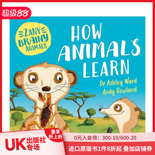 How 善本图书 奇智动物：动物如何学习 英文儿童绘本 原版 Learn Animals Brainy Zany 现货