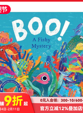 【现货】嘭！一个关于鱼的神秘故事Boo!A Fishy Mystery 3-6岁海底世界趣味故事绘本 英文原版 亲子阅读儿童海洋知识早教启蒙