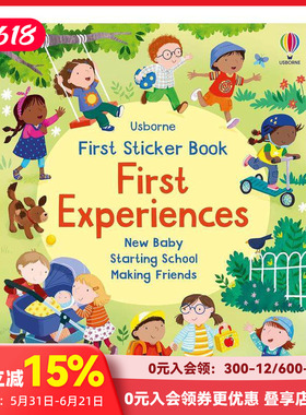 【预售】贴纸书：初次经历 First Sticker Book First Experiences 原版英文儿童趣味 善本图书