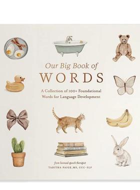【预售】启蒙词汇大书：100多个助于语言发展的基础单词集 Our Big Book of First Words  原版英文儿童语言/概念启蒙 善本图书