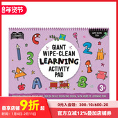 Pad Wipe 拭式 Learning 学习活动垫：3岁以上 Clean 预售 原版 Giant 善本图书 英文儿童自然拼读 Activity