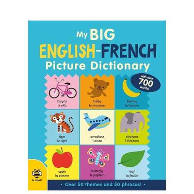 【预售】我的英法配图词典 My Big English-French Picture Dictionary 原版英文儿童自然拼读
