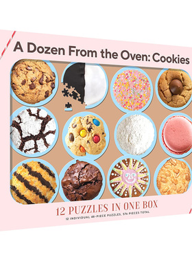 【现货】12种饼干拼图A Dozen from The Oven: Cookies! 趣味互动桌游游戏 英文原版 3岁以上儿童玩家家 善本图书