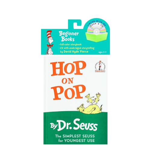 【现货】【苏斯博士】书+CD·在老爸身上跳来跳去 【Dr. Seuss】Book+CD Hop on Pop  原版英文儿童绘本