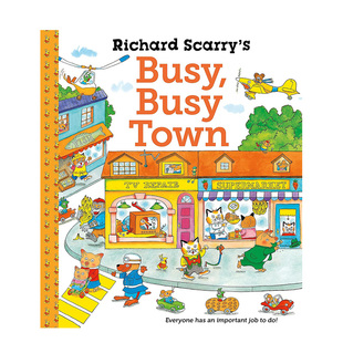 现货 Richard Busy 英文儿童绘本 忙碌 原版 理查德·斯卡里 善本图书 小镇 Town Scarry