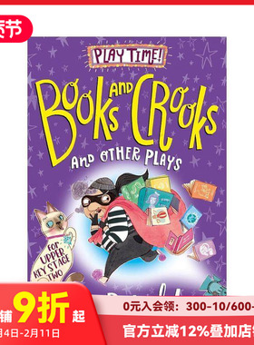 【预售】书籍与恶棍及其他戏剧 Books and Crooks and Other Plays 原版英文儿童故事 咕噜牛作者 趣味表演短剧 演出指南