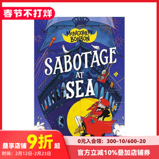 【现货】【大侦探波波】海上阴谋 【Montgomery Bonbon】Sabotage at Sea 原版英文青少年读物 少年侦探小说 蓝思值700L+ 推理悬