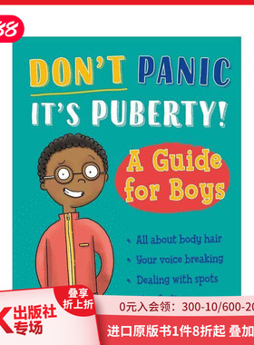 【预售】别慌 是青春期到了！： 男孩指南 Don't Panic， It's Puberty!: A Guide for Boys 原版英文儿童绘本