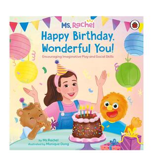 【瑞秋女士】生日快乐，了不起的你！ 【Ms Rachel】Happy Birthday Wonderful You! 原版英文儿童绘本 鼓励想象力游戏
