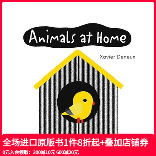 家 Deneux Xavier 现货 动物 Home Baby 立体机关镂空书 英文儿童趣味 Basics 原版 Animals