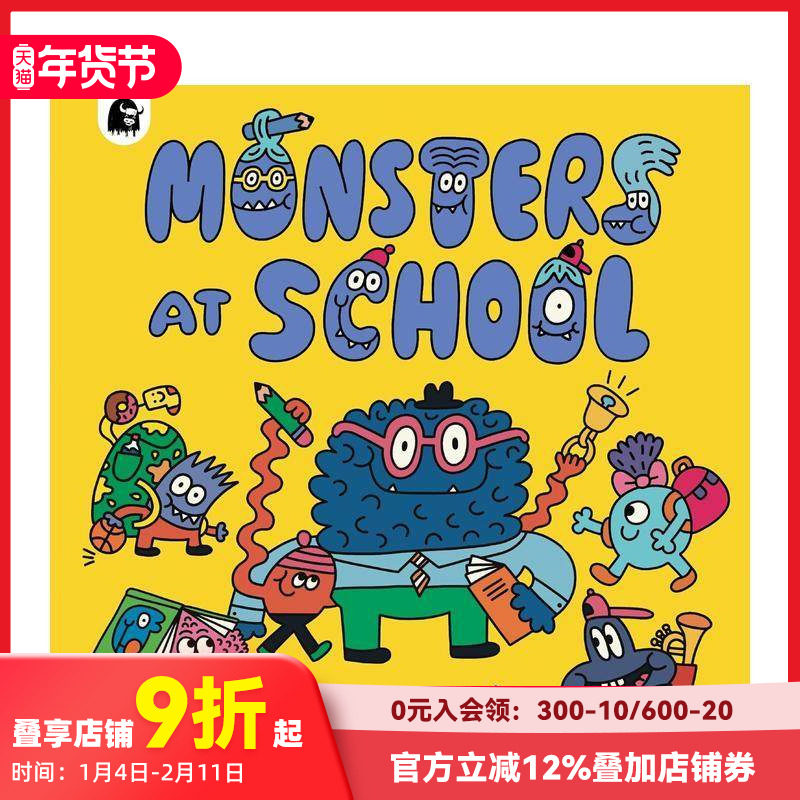 【预售】【混乱的怪物城】怪兽学校 Monsters at School 原版英文儿童绘本