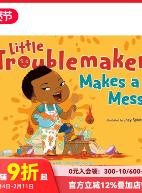 【预售】制造混乱的小捣蛋鬼 Little Troublemaker Makes Mess 原版英文儿童绘本 善本图书