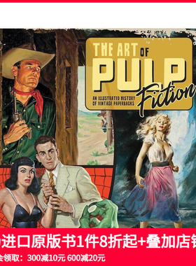 【预售】复古平装书的插图历史 The Art of Pulp Fiction 原版英文印刷版式色彩设计