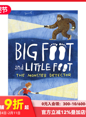 【预售】【大脚与小脚系列】怪物探测器The Monster Detector第二卷 6-9岁儿童趣味冒险阅读书 Big Foot and Little Foot#2善本