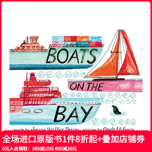 船 Boats 进口原版 预售 英文儿童绘本图画书 Bay 海湾上 the