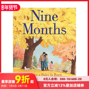 【现货】九个月 Nine Months 英文原版 二胎怀孕新生儿科普图画书 家庭教育儿童绘本 启蒙认知读物 陈振盼 宝宝出生之前 善本图书