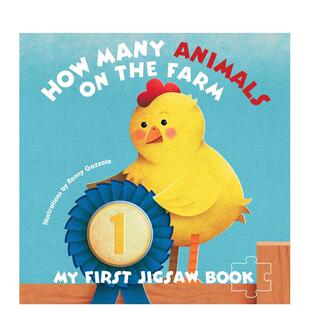 【预售】我的苐一本拼图书：农场动物有几只 My First Jigsaw Book: How Many Animals on the Farm? 原版英文儿童趣味