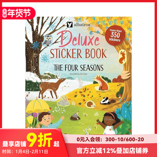 【预售】【场景贴纸书】四季 【Deluxe Sticker Books】The Four Seasons 11个场景 34+张贴纸 原版英文儿童趣味