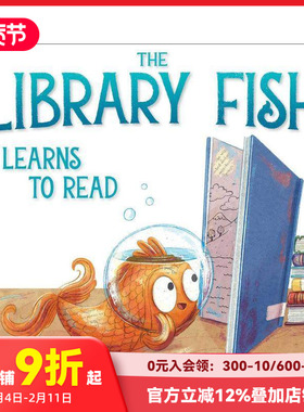 【预售】图书馆小鱼学阅读 Library Fish Learns To Read 原版英文儿童绘本