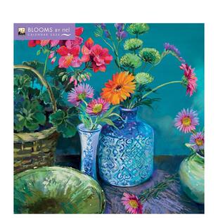 花卉绽放 日历 原版 Nel 预售 内尔·沃特莫尔 Whatmore 艺术日历 2026年挂历 Calendar Blooms Wall