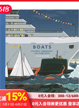 【预售】船只：蒸汽船、破冰船和幽灵船 Boats: Steamers  Icebreakers  and Ghost Ships 原版英文儿童绘本 善本图书
