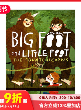 【预售】【大脚与小脚系列】鱿鱼The Squatchicorns 第三卷 6-9岁儿童冒险故事阅读书 Big Foot and Little Foot3英文原版