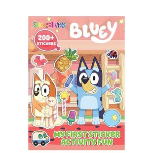 【现货】布鲁伊的贴纸活动:趣味贴纸书 Bluey: Stickertivity: My First Sticker Activity Fun 原版英文儿童趣味 善本图书