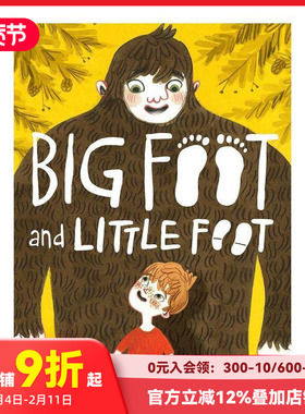 【预售】【大脚与小脚系列】大脚和小脚故事第Ⅰ卷 6-9岁儿童趣味冒险英文故事阅读书 Big Foot and Little Foot#1 善本图书