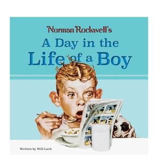诺曼?洛克威尔：男孩 Rockwell’s Norman Day Boy Life 一天 the 英文艺术插画原画设定集 原版 预售