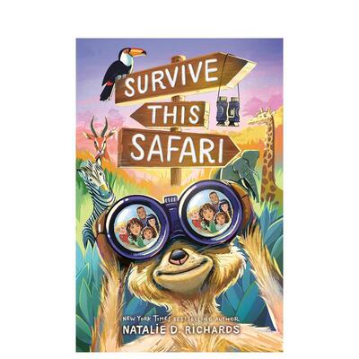 【预售】荒野求生之旅 Survive This Safari 原版英文儿童章节书 中年级读物 动物知识谜题善本图书
