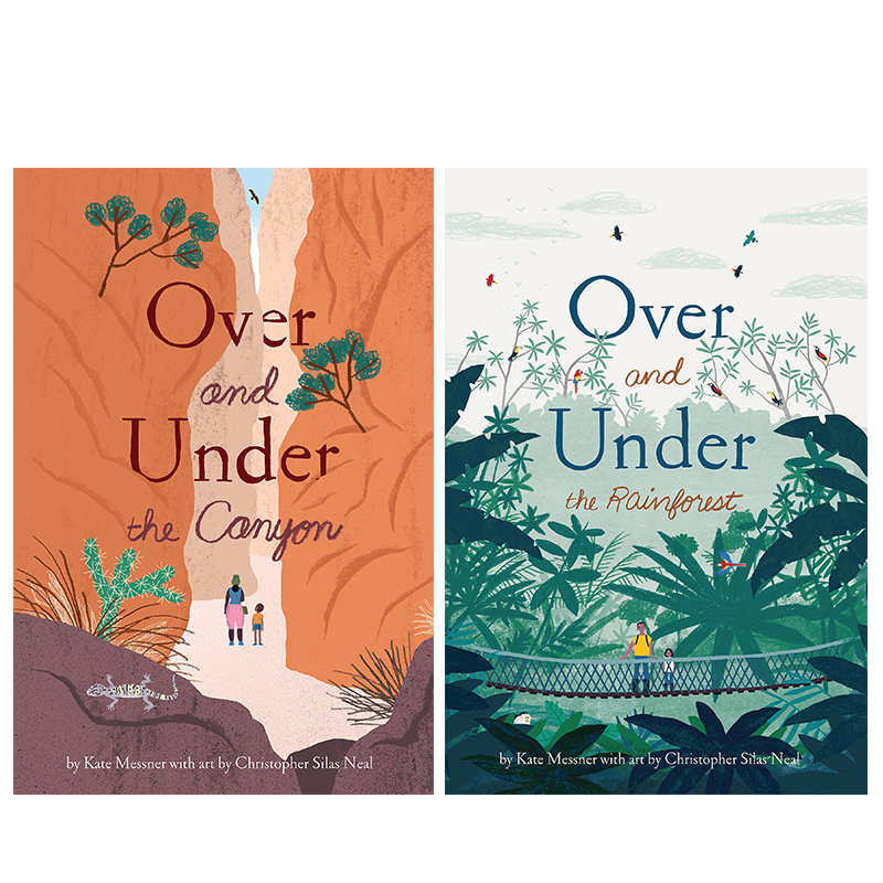 【现货】英文原版 自然地理科普艺术绘本2册 在峡谷之中+在雨林之中 Kate Messner 5-8岁少儿STEM课外阅读故事图书 善本图书