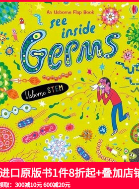 【预售】【翻翻书】See Inside Germs 了解细菌 生物学科普儿童读物 英文原版知识启蒙