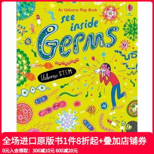 See Inside 英文原版 预售 知识启蒙 生物学科普儿童读物 翻翻书 了解细菌 Germs