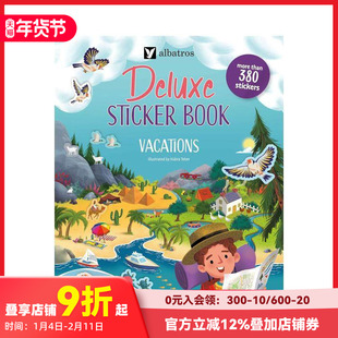 【预售】【场景贴纸书】节日 【Deluxe Sticker Books】Vacations 11个场景 34+张贴纸 原版英文儿童趣味