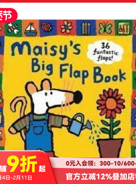 【预售】小鼠波波翻翻书 【Maisy】MAISYS BIG FLAP BOOK 原版英文儿童趣味