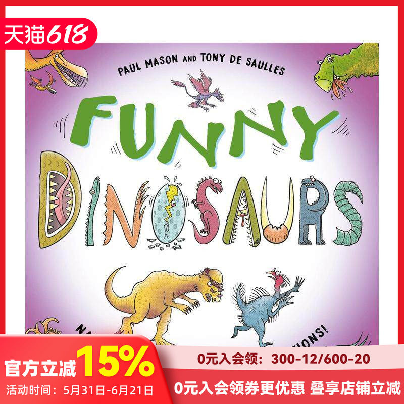 【现货】【趣味自然】趣味恐龙：爆笑自然真相！ 【Funny Nature】Funny Dinosaurs 原版英文儿童漫画 儿童幽默读物
