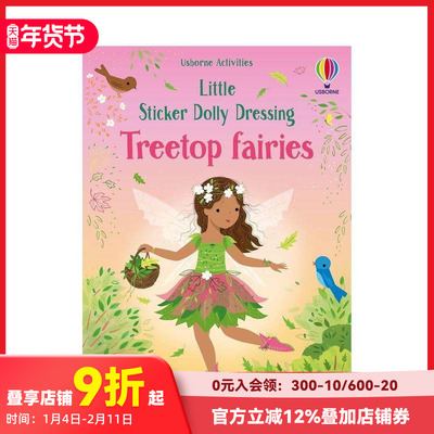 【预售】小小贴纸书：多莉装扮树梢仙子 Little Sticker Dolly Dressing Treetop Fairies 原版英文儿童趣味