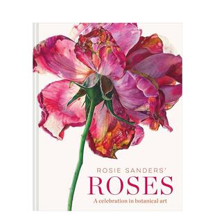 【现货】【微瑕】罗西·桑德斯的玫瑰:植物学艺术 Rosie Sanders’ Roses 原版英文插画原画设定集
