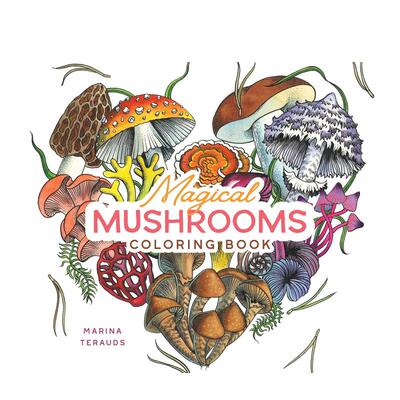 【预售】神奇蘑菇涂色书 Magical Mushrooms Coloring Book 原版英文生活综合 善本图书