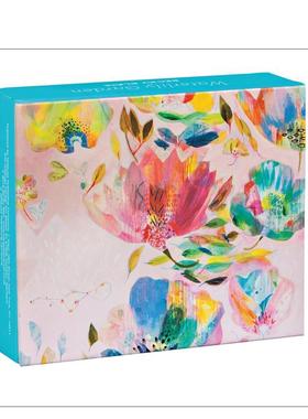 【预售】睡莲花园速记 磁吸扣盖信笺盒套装 Waterlily Garden QuickNotes 原版明信片