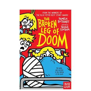 Izzy The 预售 10断腿惊魂记 原版 爆笑小学生活故事 Doom and 伊兹和朋友们 Leg Broken Friends 英文儿童桥梁书