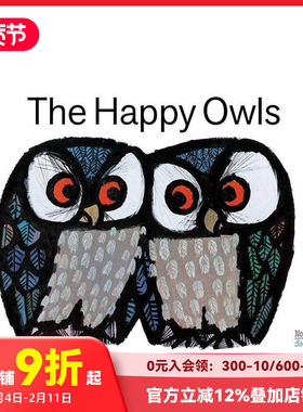 【预售】英文原版 快乐的猫头鹰 The Happy Owls 精装艺术复古插画