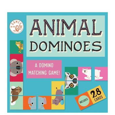 【现货】前进游戏！：动物多米诺骨牌 Games on the Go!: Animal Dominoes 原版英文儿童趣味