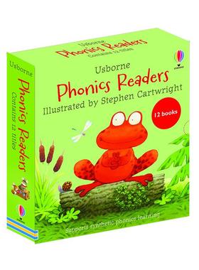 【预售】自然拼读故事（12册套组礼盒） Usborne Phonics Readers 原版英文儿童自然拼读 善本图书