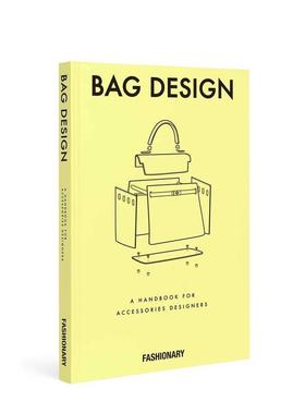 【预售】英文原版 时尚包包设计 Fashionary Bag Design 产品设计 常用的包类时尚包百科全书 包包设计工具书参考书籍