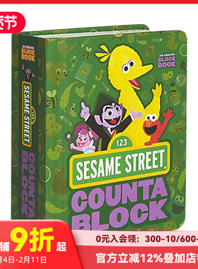 【现货】芝麻街计数书Sesame Street Countablock 受欢迎儿童电视节目主题数数启蒙翻翻纸板绘本 英文原版 适合3-6岁少儿学前早教